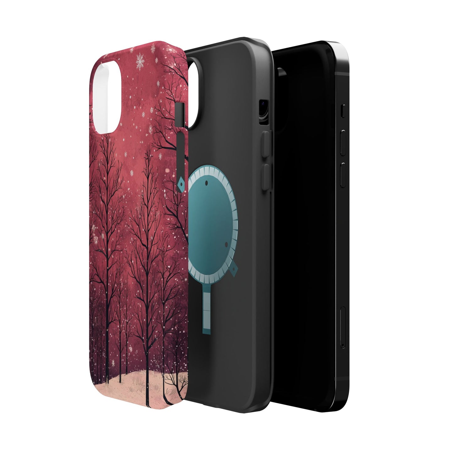 Pink Winter Twilight Forest - MagSafe iPhone Series Case