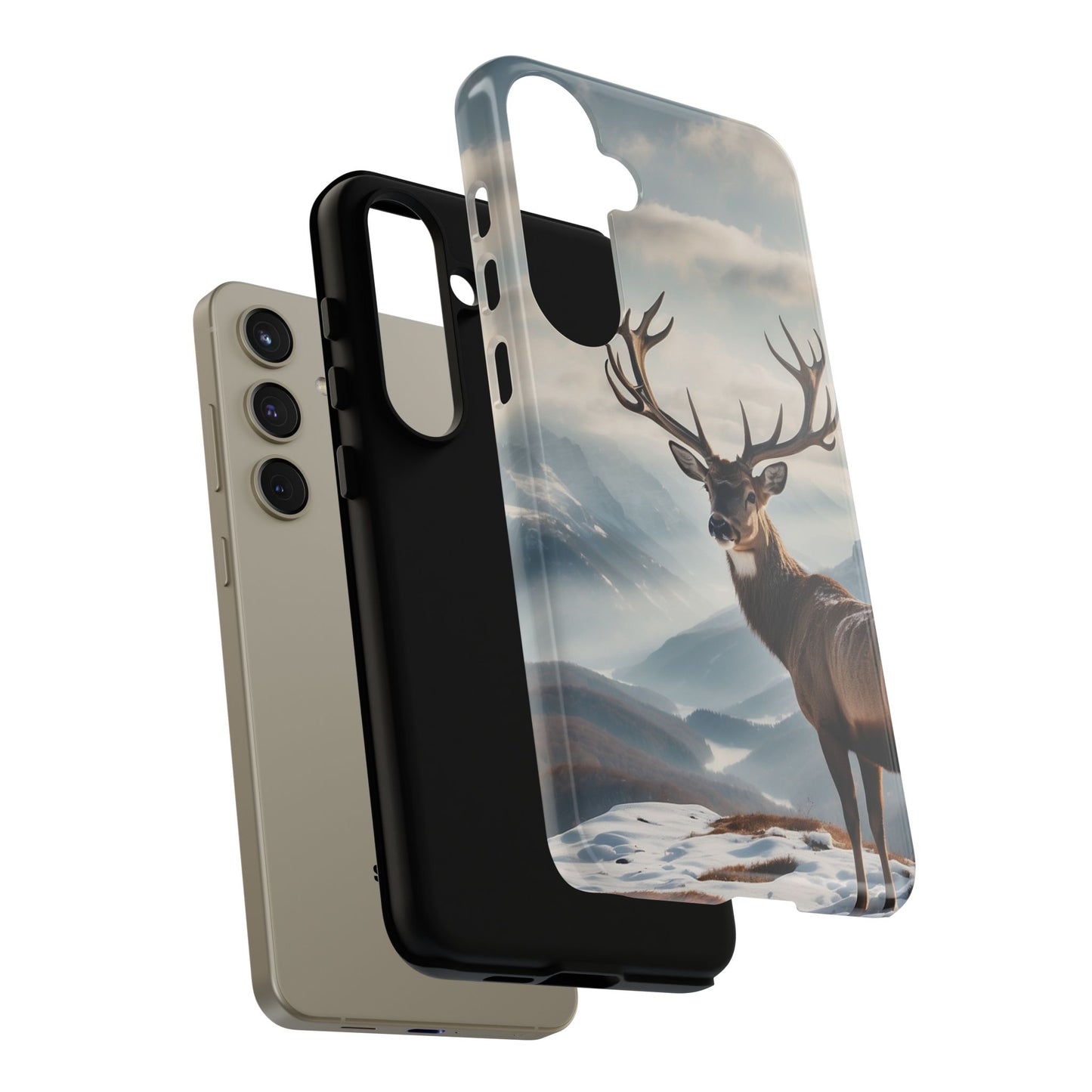 Alpine Majesty: Stag in Snow – Samsung Galaxy Case