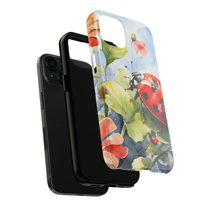 Watercolor Ladybug & Poppy Fields - iPhone Series Case