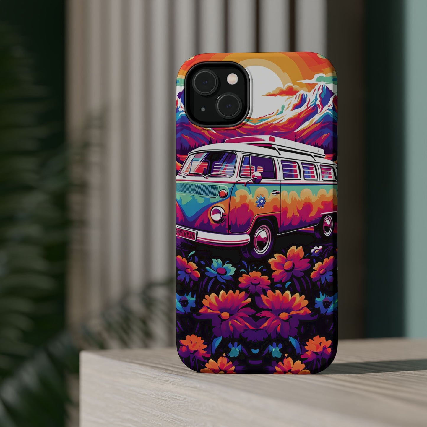 Groovy Floral Sunset Van – MagSafe iPhone Series Case