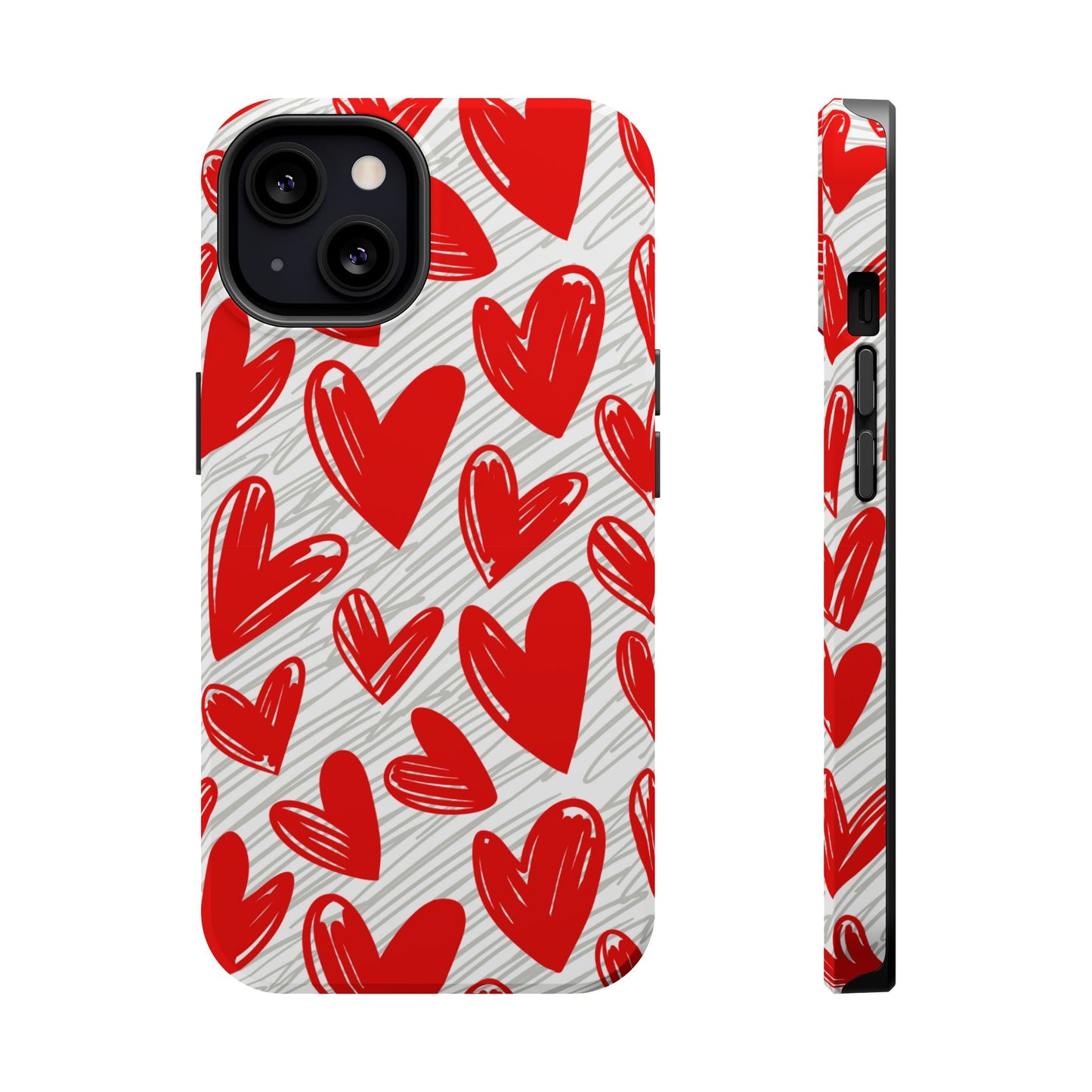 MagSafe Case: Whimsical Heart Doodle