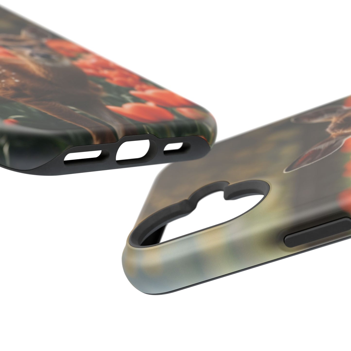 Fawn Among Tulips MagSafe iPhone Case