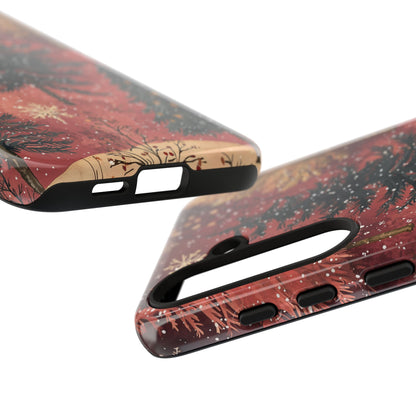 Rustic Red Winter Forest - Samsung Galaxy Series Case