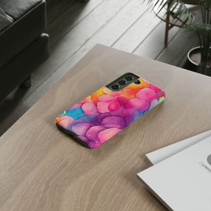 Sunset Petals Watercolor Samsung Galaxy Case – Slim Design, Glossy Finish