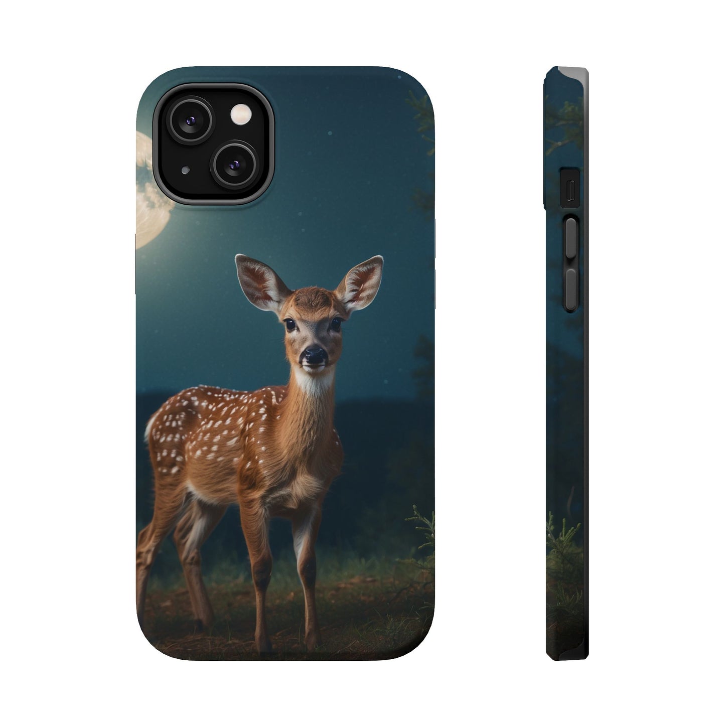 MagSafe-Compatible iPhone Case – Mystic Fawn Under the Moonlit Sky