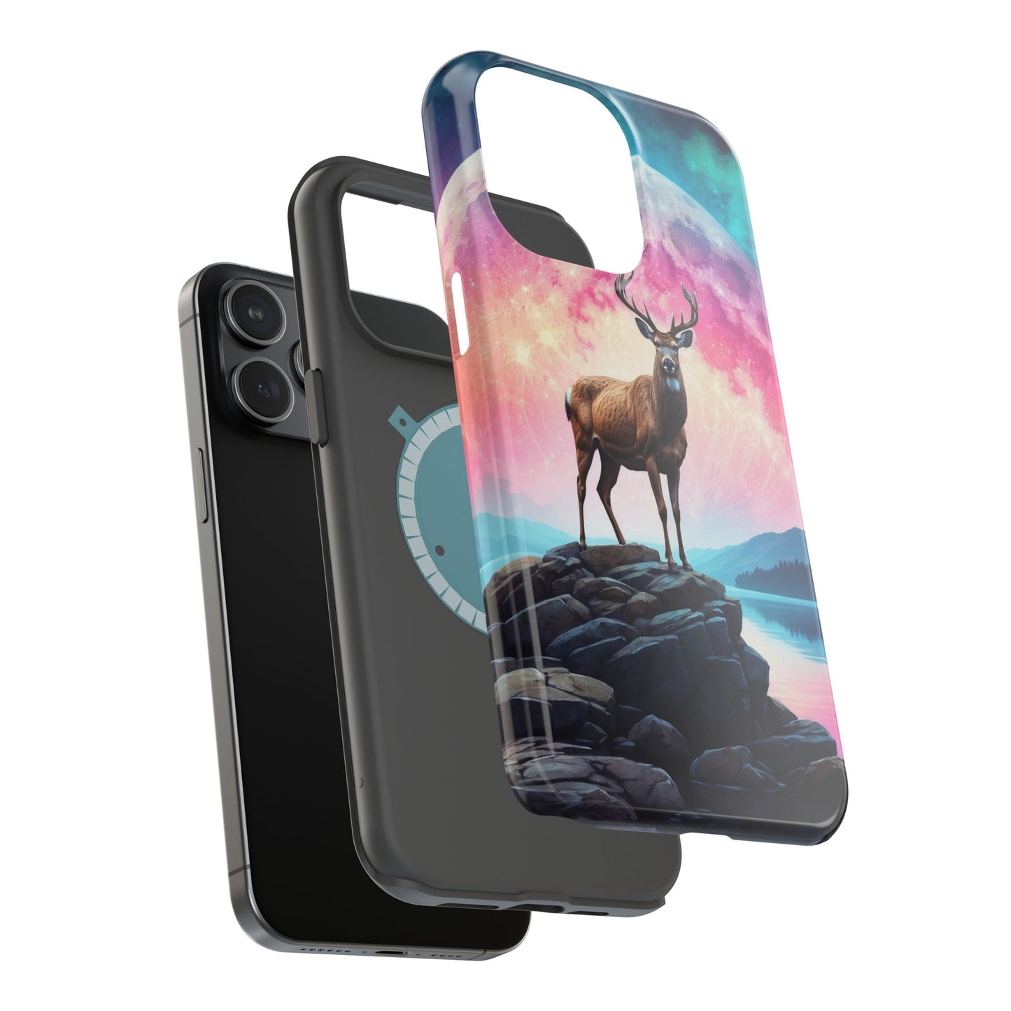 Vibrant Stag in Bloom – MagSafe iPhone Case