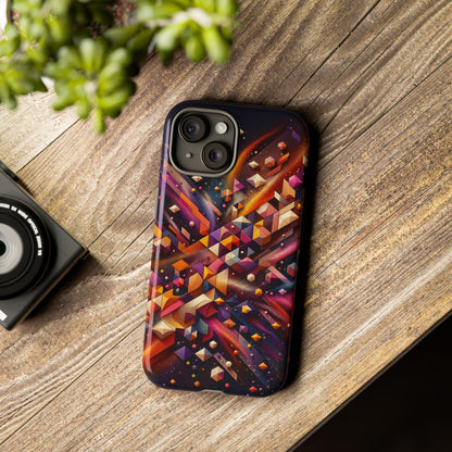 Vibrant Geometric Case | Futuristic Cosmic Art