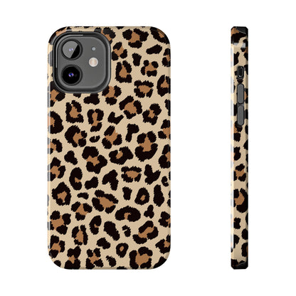 Wild Leopard Print Tough iPhone Case – Bold Animal Pattern Design with Dual-Layer Protection