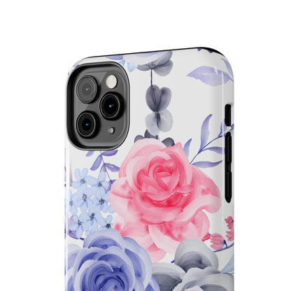 Elegant Blue Floral Watercolor Design – iPhone Case