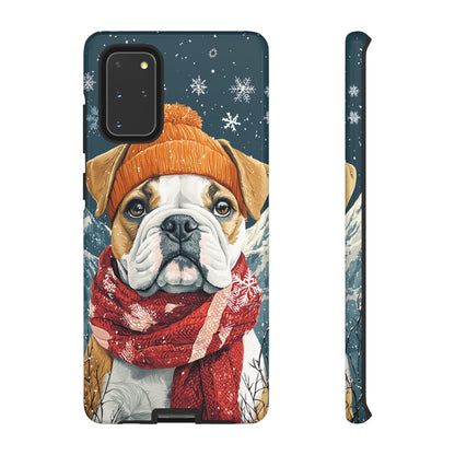 Cozy French Bulldog Samsung Galaxy Case – Rustic Fireplace Protective Cover