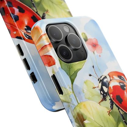 Watercolor Ladybug & Poppy Fields - iPhone Series Case