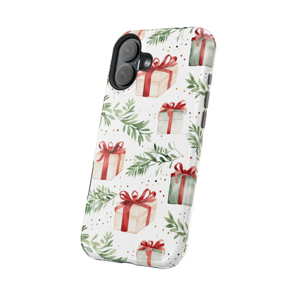 Watercolor Holiday Gifts & Greenery - MagSafe iPhone Series Case