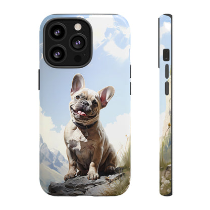 Frenchie iPhone Samsung Galaxy Phone Case! French Bull Dog Standing Proudly. Extremely Tough & Durable With Dual Layer Protection.