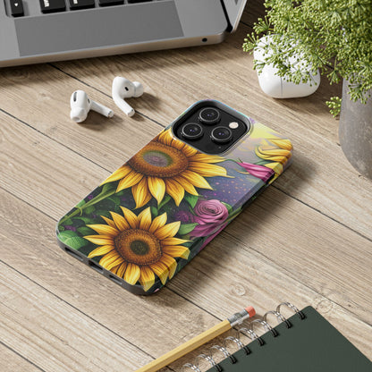 Whimsical Sunflower & Rose Garden - iPhone Series Case