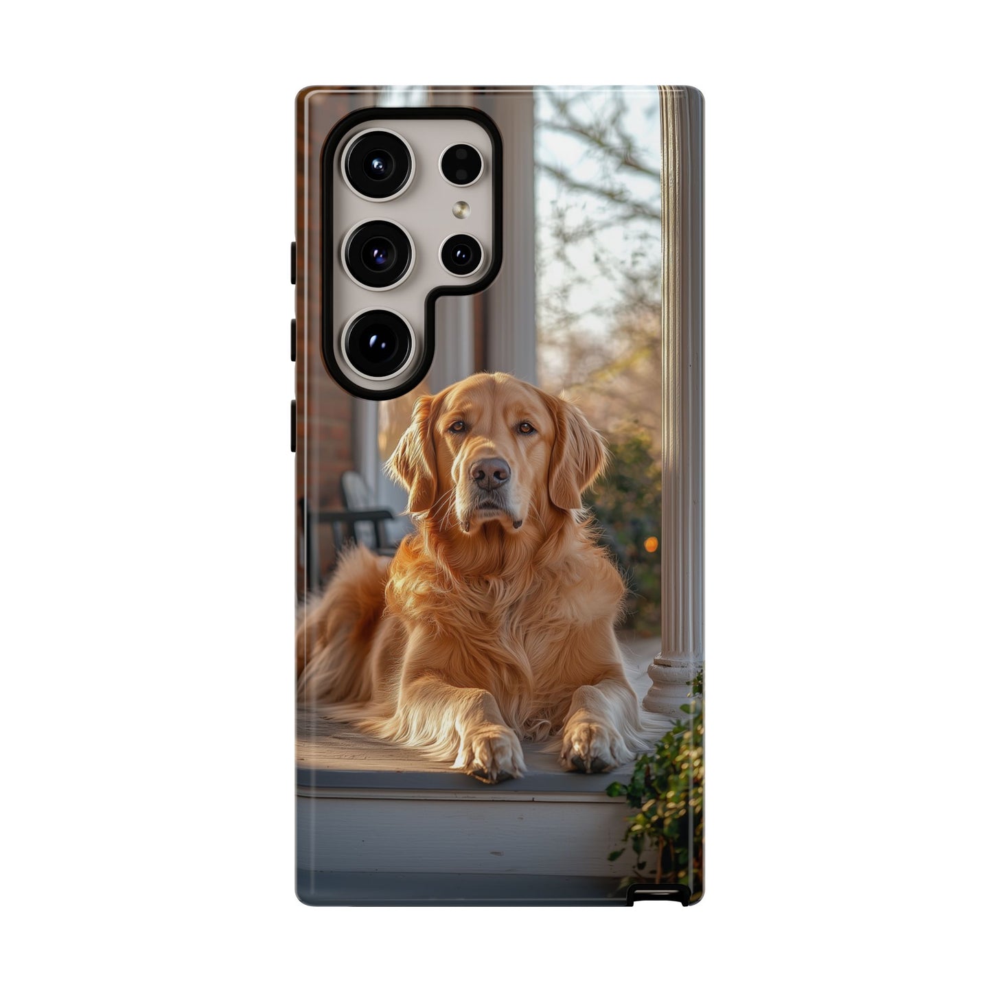 Golden Retriever on Porch - Samsung Galaxy Series Case