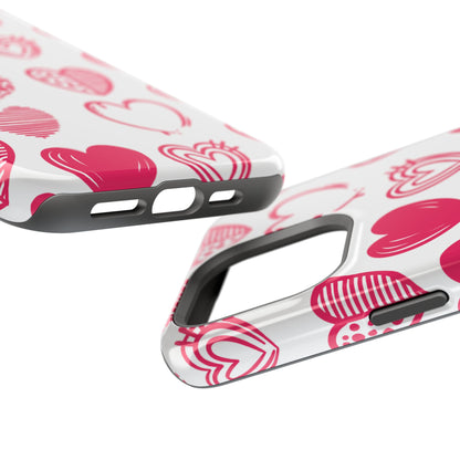 Funky Pink Hearts – MagSafe iPhone Case