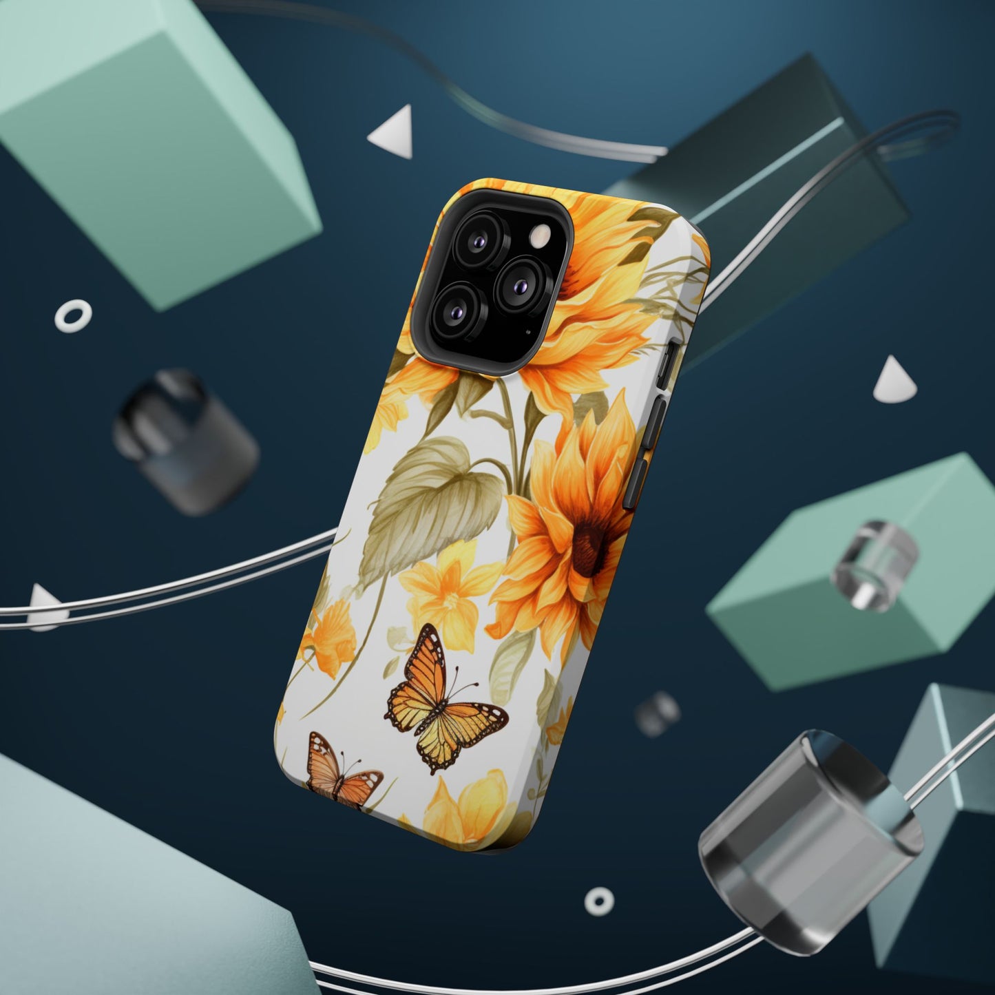Sunflower & Butterfly Bliss - MagSafe iPhone Series Case