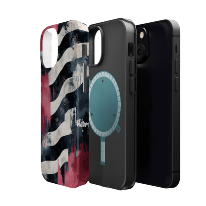 MagSafe iPhone Case: Blood Zebra – Bold Red & Black Pattern