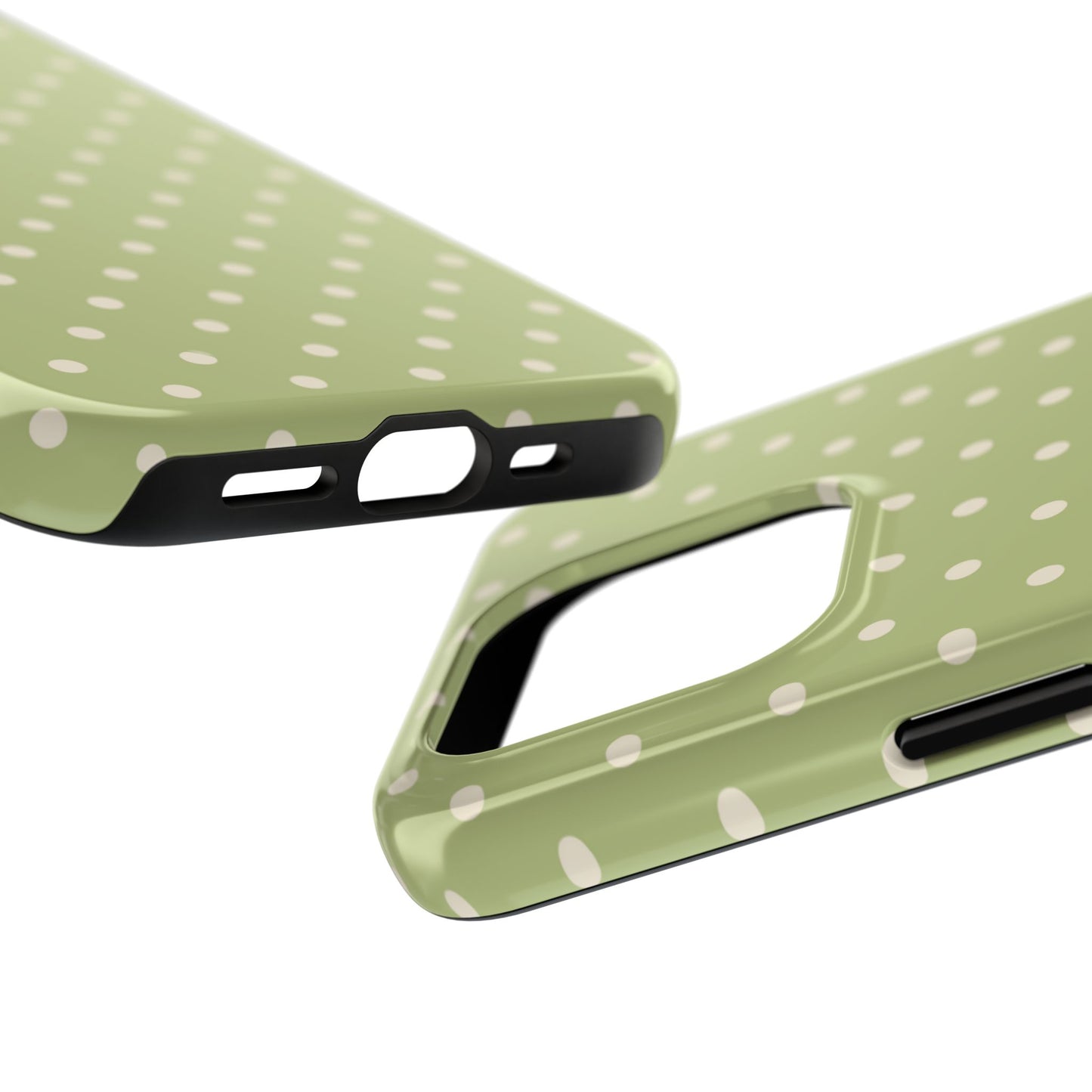 Sage Green Polka Dots – iPhone Case