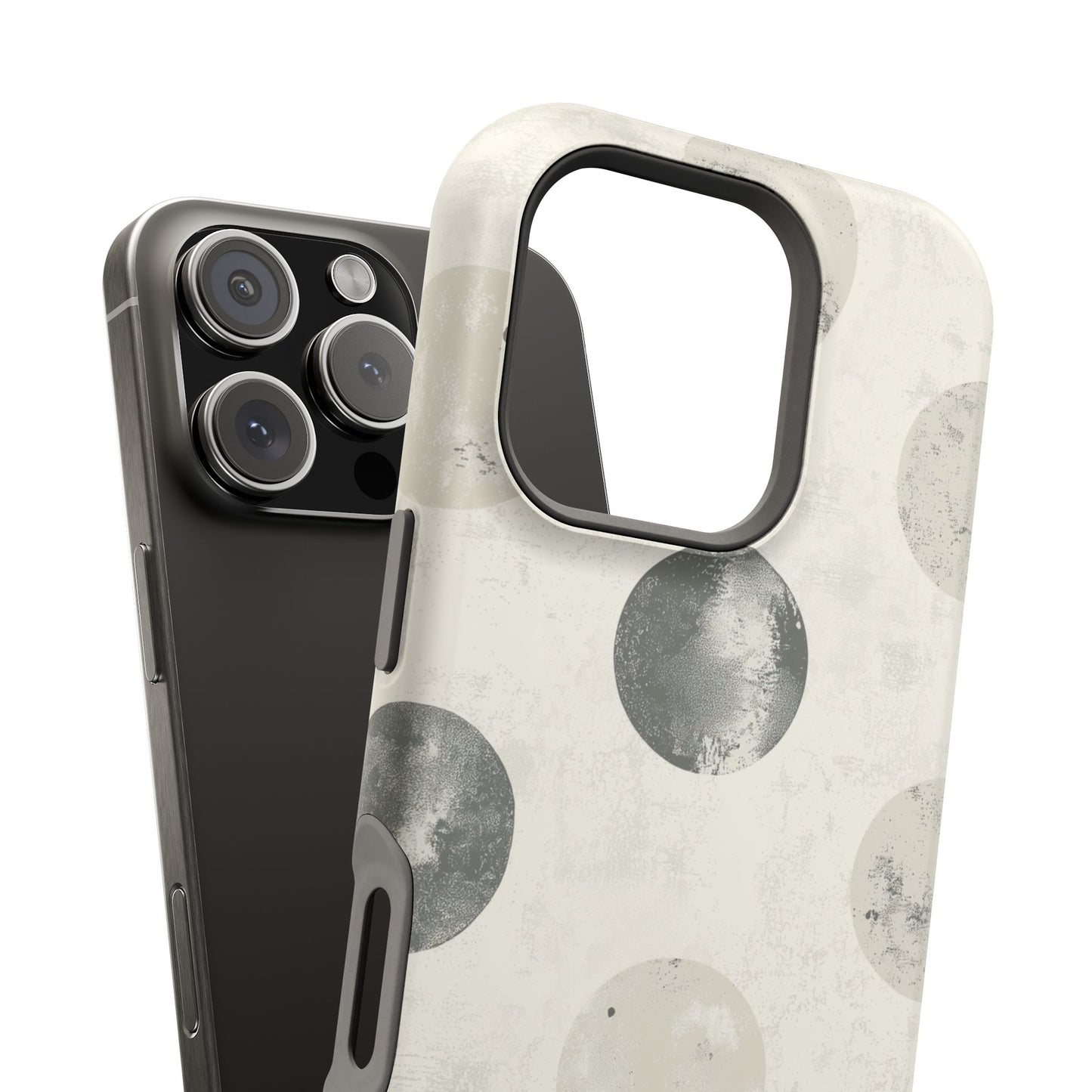 Vintage Polka Dot MagSafe iPhone Case - Neutral Retro Protective Cover