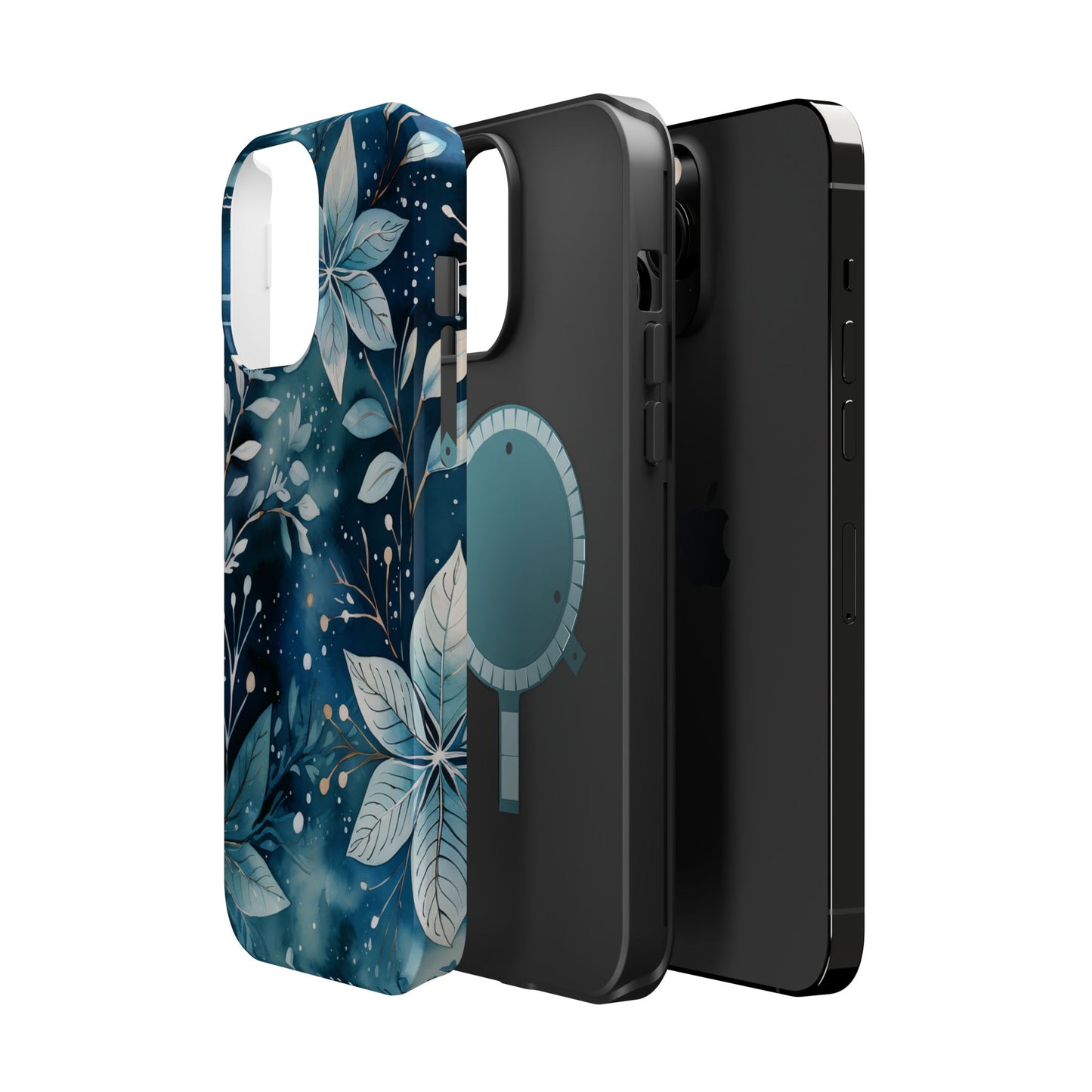 Midnight Frost Botanical – MagSafe iPhone Case