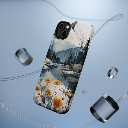 Silver Alpine Wildflower iPhone Case