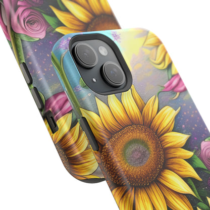 Whimsical Sunflower & Rose Garden - MagSafe iPhone Series Case