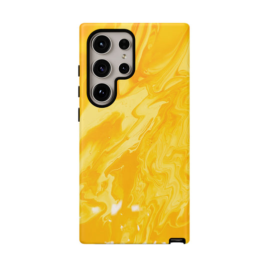 Luxe Yellow Marble Samsung Galaxy Case – Bold and Elegant Phone Design