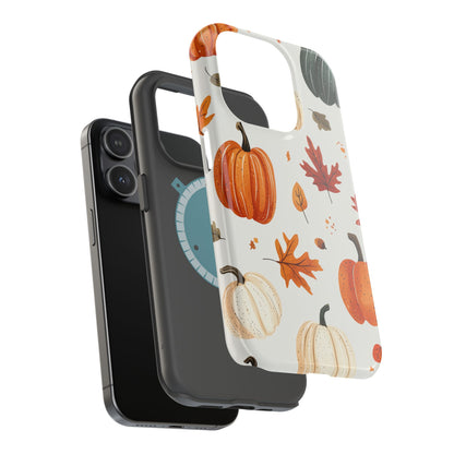 Autumn Pumpkin MagSafe iPhone Case – Fall Leaves and Harvest Design