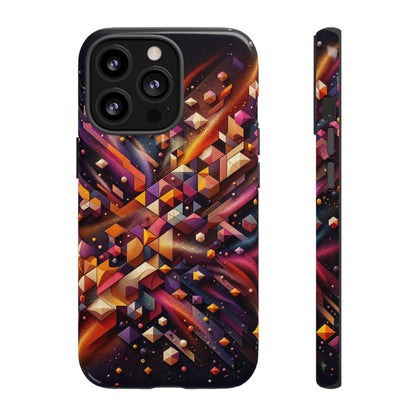 Vibrant Geometric Case | Futuristic Cosmic Art