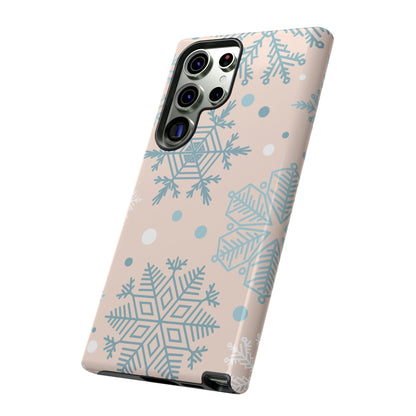 Winter Snowflakes Samsung Galaxy Case – Shockproof, Smooth Matte Finish, Dual-Layer Protection