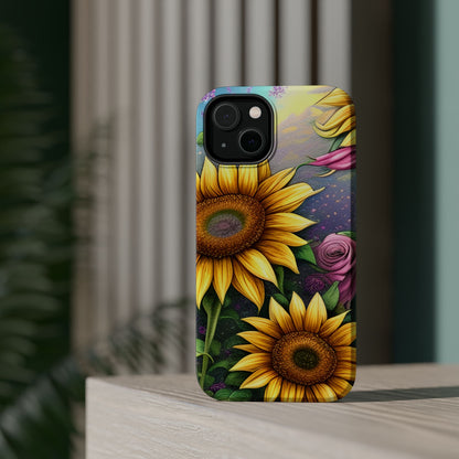 Whimsical Sunflower & Rose Garden - MagSafe iPhone Series Case