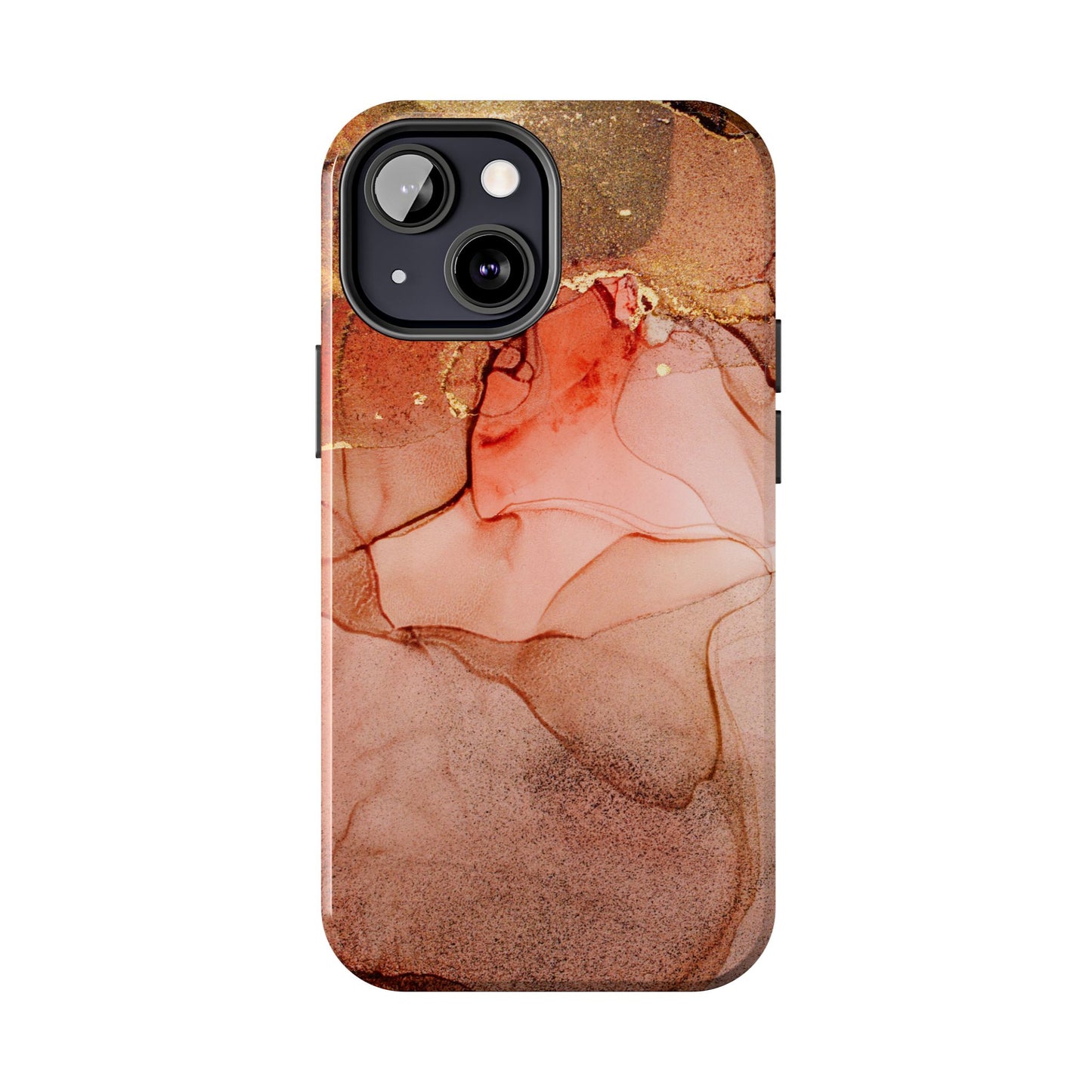 Ruby Red Marble Samsung Galaxy Case - Elegant Red Marble with Gold Accents