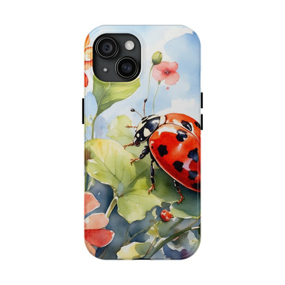 Watercolor Ladybug & Poppy Fields - iPhone Series Case