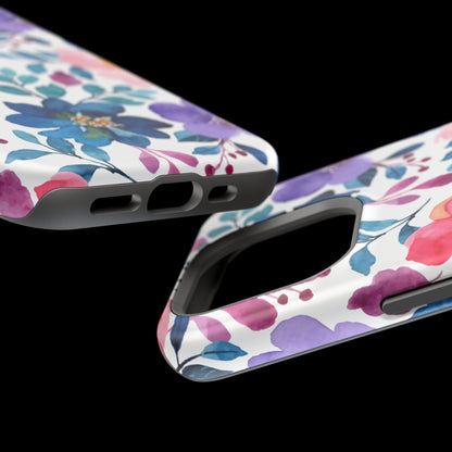 Mystic Bloom – MagSafe Case with Vibrant Watercolor Florals