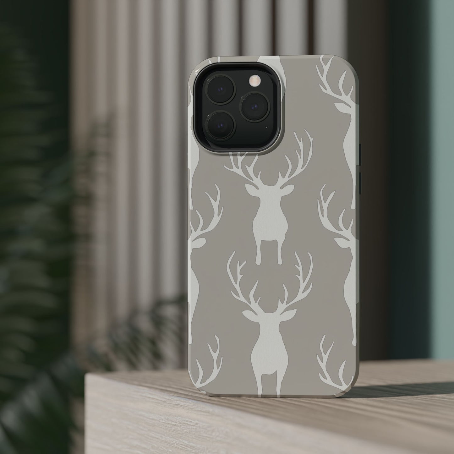 Minimalist Deer Silhouette MagSafe Pattern – iPhone Series Case