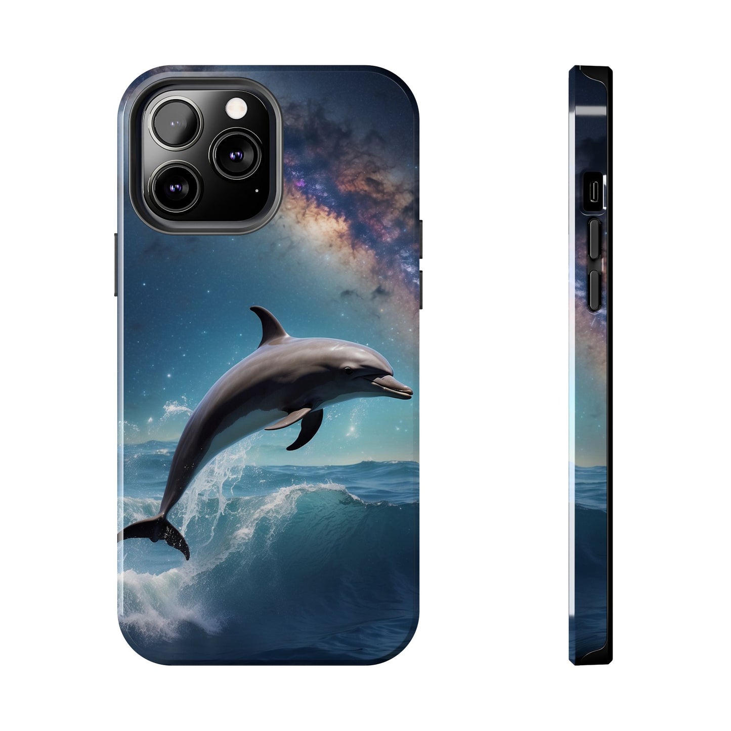 Dolphin Galaxy Splash - iPhone Case