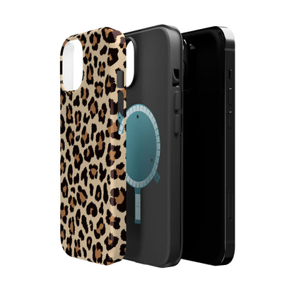 Wild Leopard Print Tough MagSafe iPhone Case – Bold Animal Pattern Design with Dual-Layer Protection