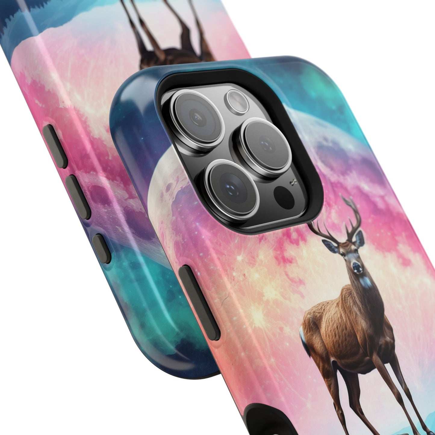 Vibrant Stag in Bloom – MagSafe iPhone Case