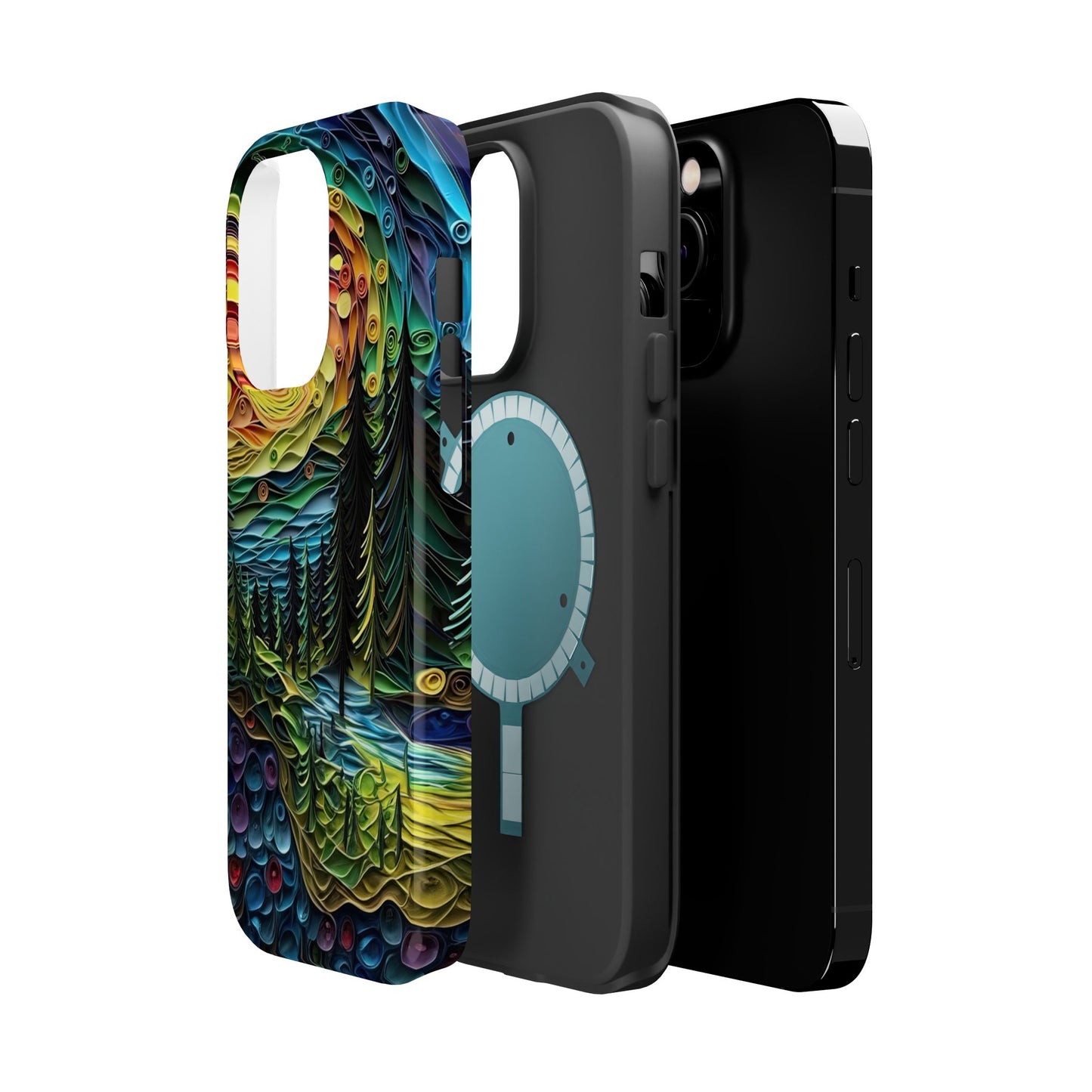 Radiant Forest Sunset MagSafe iPhone Case – Artistic Landscape Design