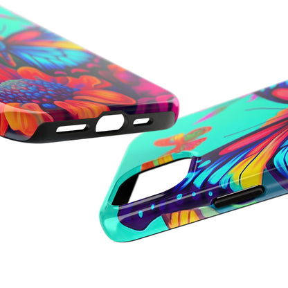 Vivid Butterfly & Floral Burst - iPhone Series Case