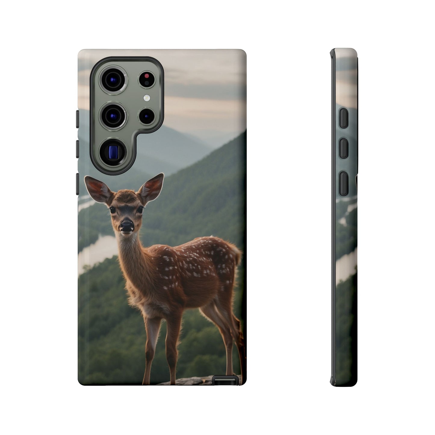 Majestic Fawn Overlooking Mountain Vista Samsung Galaxy Case