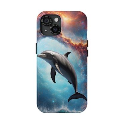 Cosmic Dolphin Space Vibes - iPhone Case