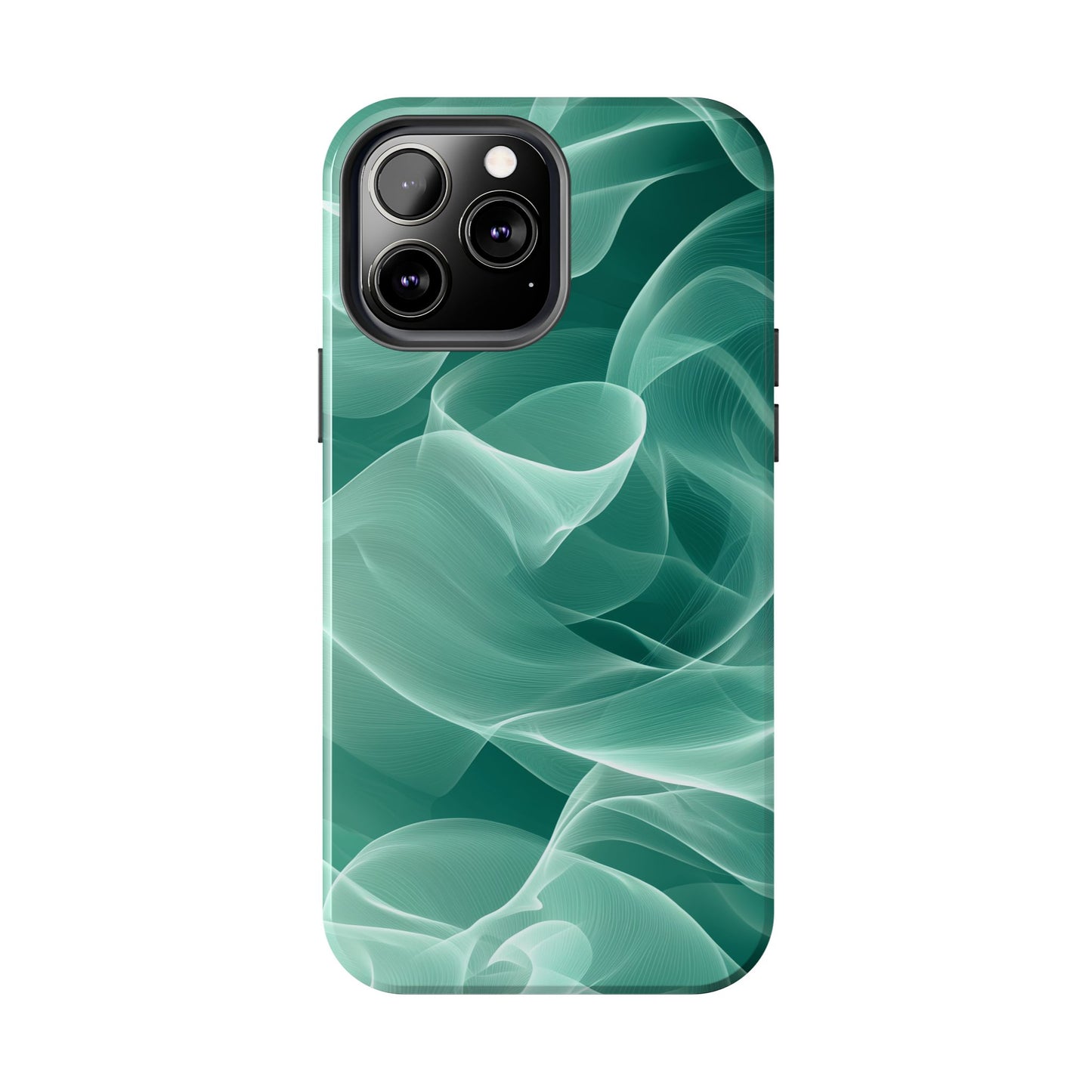 Emerald Flow iPhone Case – Translucent Green Fabric - Inspired Design - BOGO Cases