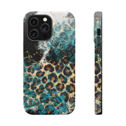 Turquoise Paisley Cowhide Leopard - MagSafe iPhone Series Case