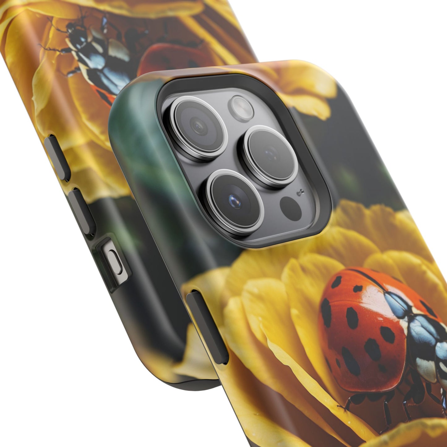 MagSafe iPhone Case: Ladybug on Yellow Petals