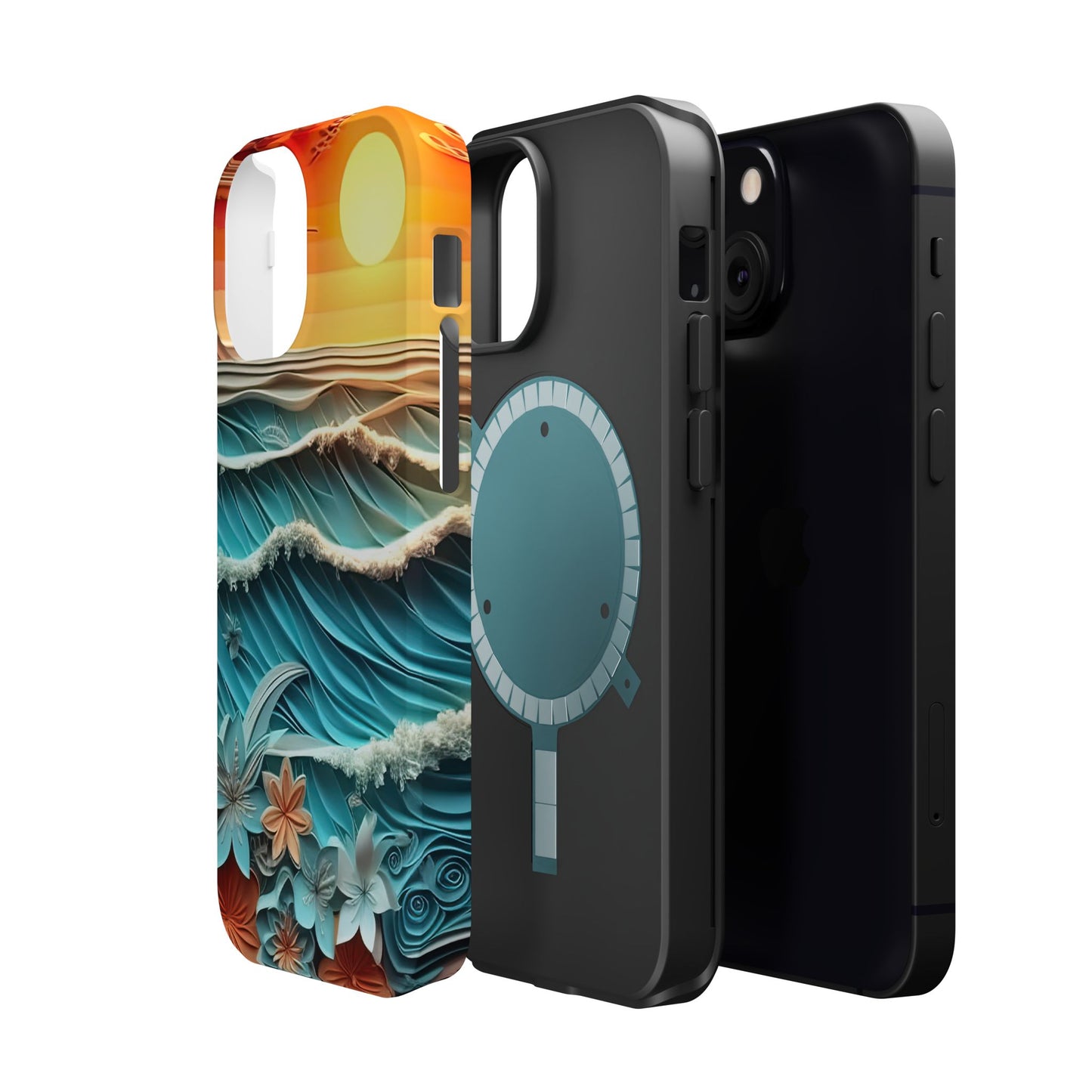 Tropical Sunset Paper Art Ocean – iPhone Series Case