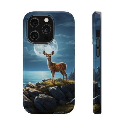 Enchanted Fawn Under the Moonlit Sky MagSafe iPhone Case