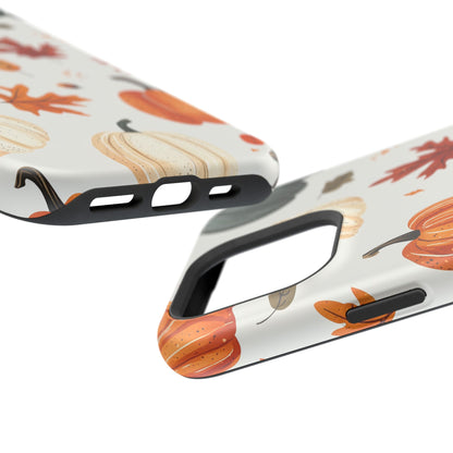 Autumn Pumpkin MagSafe iPhone Case – Fall Leaves and Harvest Design