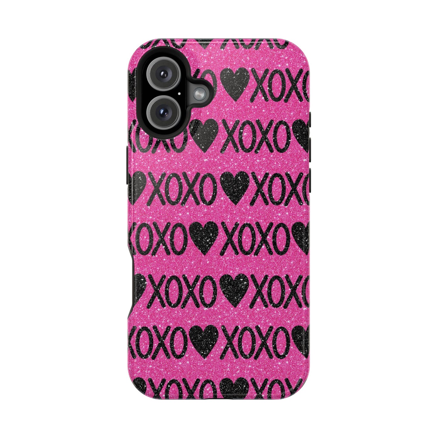 XOXO Glitter Hearts MagSafe Case